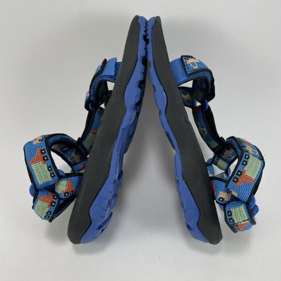 Teva Hurricane XLT2 Active Sandals Little Boy Child Size 8 Strappy Blue Trucks - Picture 6 of 9